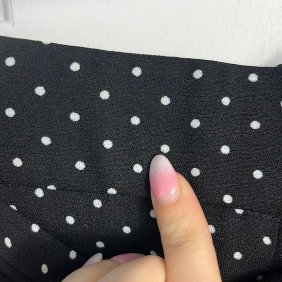 Halogen Polka Dot Wide Leg Tie Waist Pants Size Small Beachy Summer - Picture 3 of 11